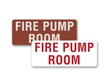 fire pump room sign