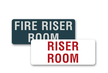 fire riser room sign