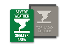 tornado shelter signs