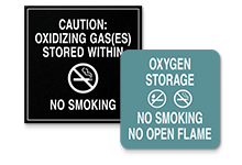 oxygen storage signage