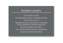 laundry room rules