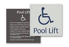 pool lift signs