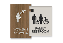 custom restroom signs