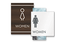 womens restroom signs