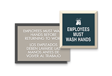 wash hands signs