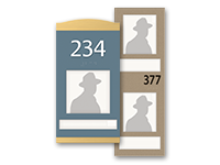 room number with photo insert