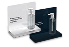 hand sanitizer bottle stand