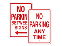 no parking signs