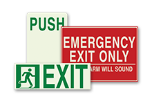 photoluminescent signs