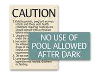 Pool/Spa Signs