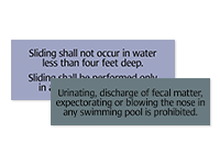 Pool/Spa Signs