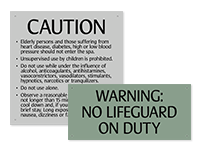 Pool/Spa Signs